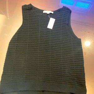 NWT Loft black sleeveless sweater in size medium